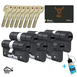 6x M&C Minos zwart