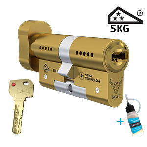 Knopcilinder M&C Condor messing