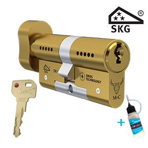 Knopcilinder M&C Matrix messing